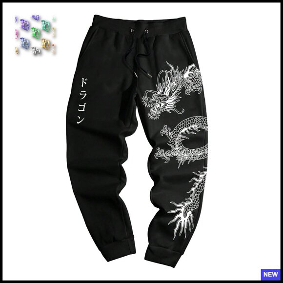 Graphic Letter Print Sweatpants Drawstring Waist Jogger Pants with Pocket